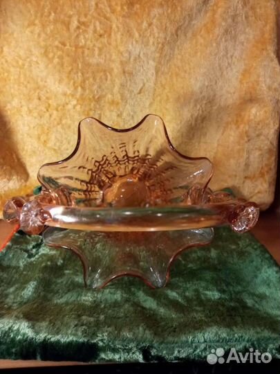 Корзина цветное стекло Карамель СССР