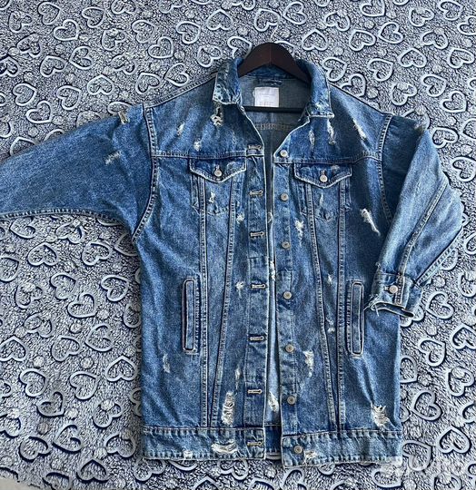 Джинсовая куртка женская удлиненная Zara