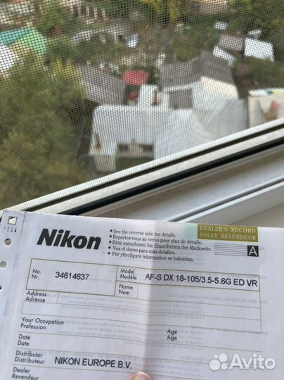 Объектив nikon 18-105