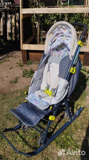 Детские санки коляска ника