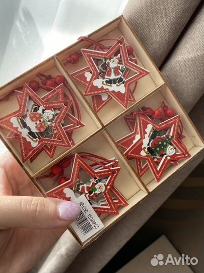 Новогодние деревяные игрушки