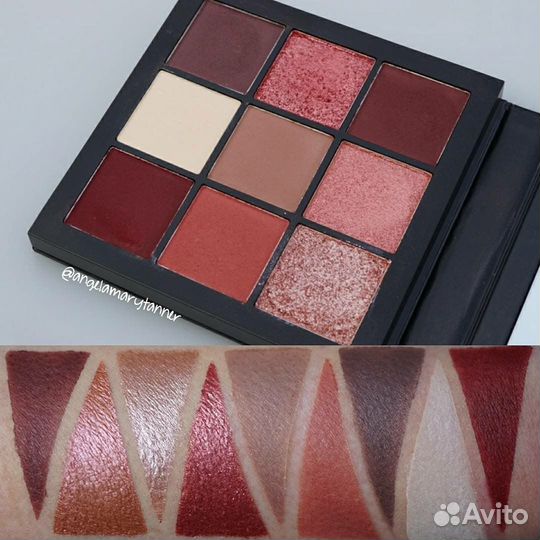 Палетка теней huda beauty mauve obsession
