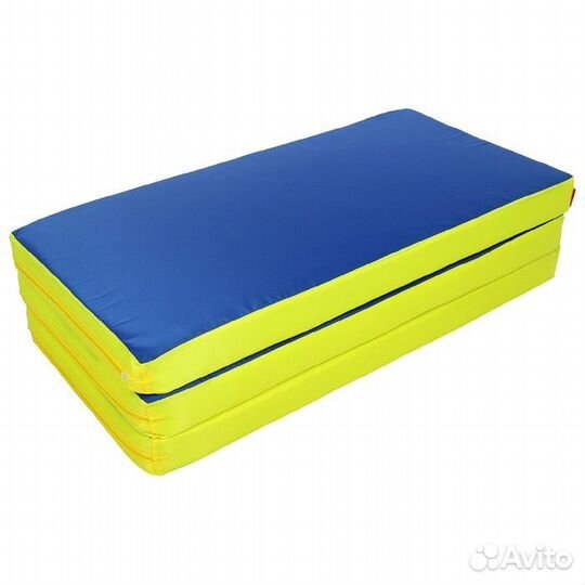 Мат onlytop, 100x150x8 см, 2 сложения, цвет синий