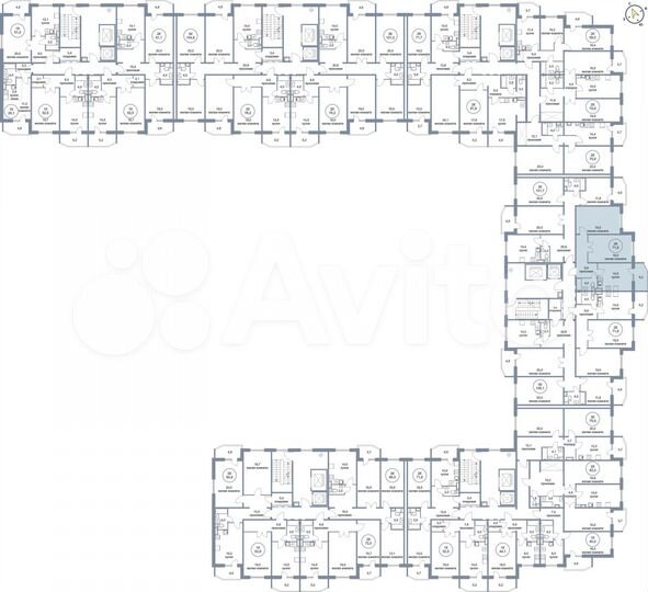 2-к. квартира, 71,6 м², 6/17 эт.