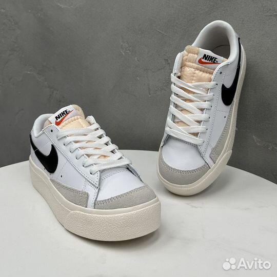 Кеды Nike Blazer Low Platform White Black