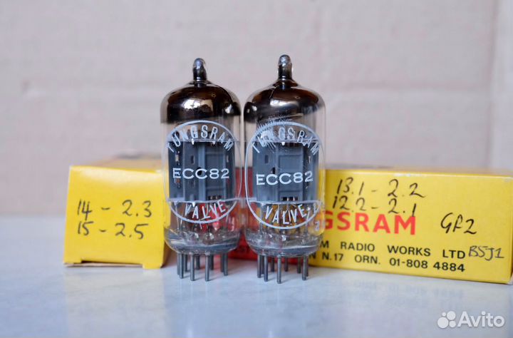 Продам радиолампы есс82/12au7 Mullard
