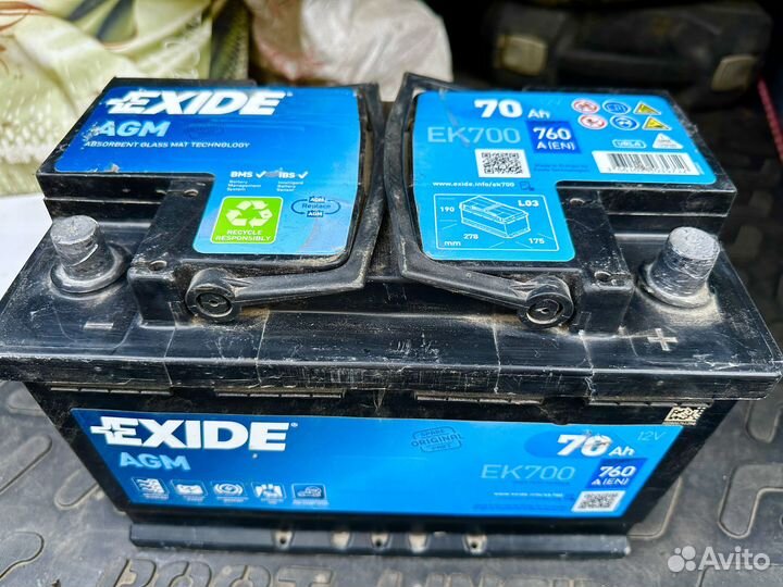 Автомобильный Аккумулятор Exide 70Ah 760A EK700