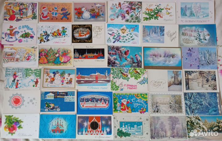 Открытки советские СССР новый год 3