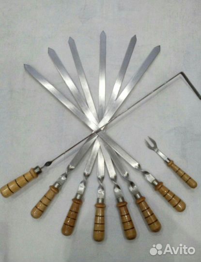 Шампура с деревянными ручками