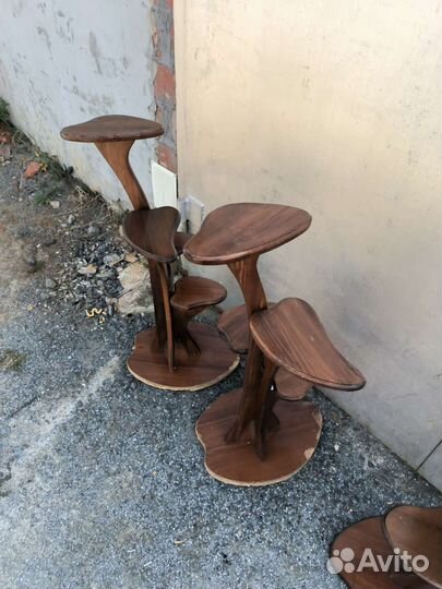 Подставка для цветов напольная деревянная