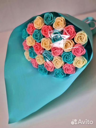 Букет - 29 Роз из Белого Шоколада