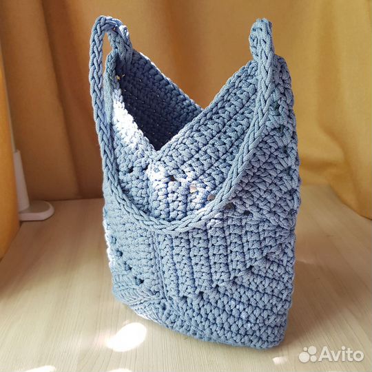 Сумка женская вязаная крючком из шнура