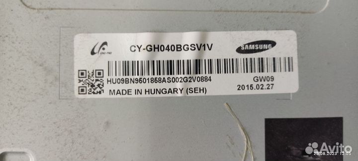 Плата от Samsung ue40j5100au