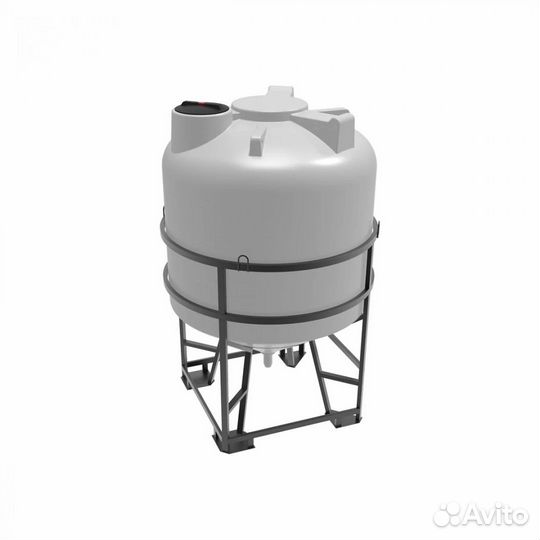 Емкость пластиковая конусная с полным сливом