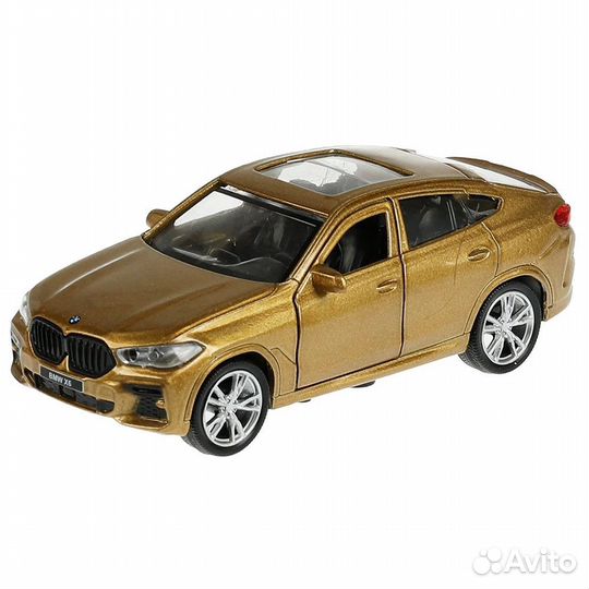 Машина BMW X6 12 см бежевая металл инерция Технопарк X6-12MAT-BG