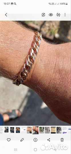 Мужской золотой браслет бу