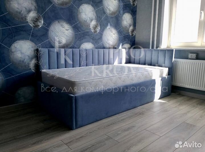 Детская кровать с мягкой спинкой / Без предоплаты