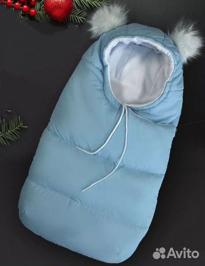 Зимний конверт на выписку новый