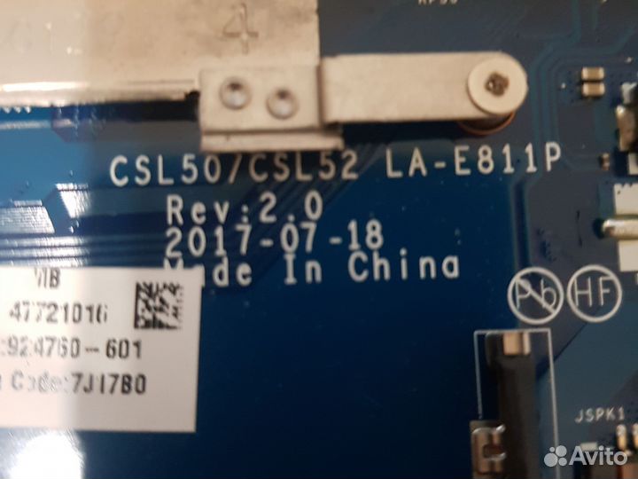 Материнская плата csl50/csl52 la-e811p