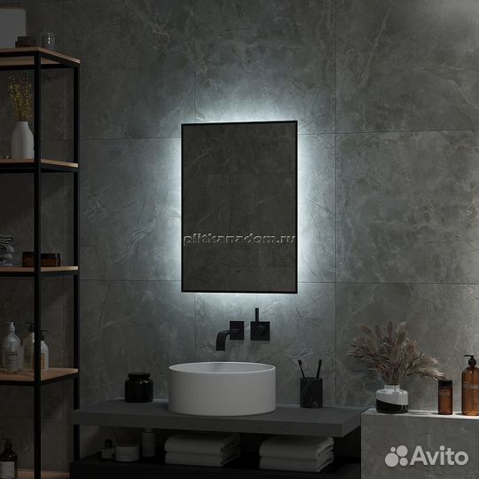 Зеркало Континент Amer LED 600х1000 с подсветкой с бесконтактным выключателем злп1526