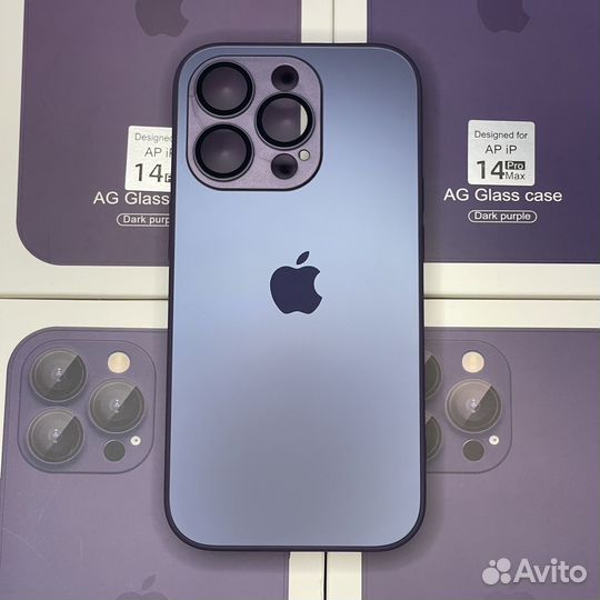 Чехлы стеклянные Матовые Premium MagSafe