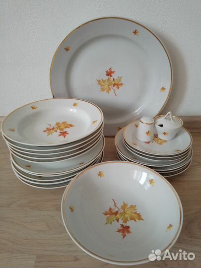 Столовый сервиз дулево 1966г, кленовый лист