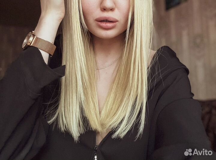 Волосы для наращивания блонд славянка 45см