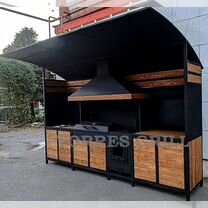 Мангал с крышей от производителя