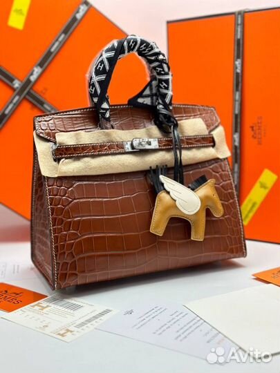 Сумка hermes birkin 25 croco ручная работа