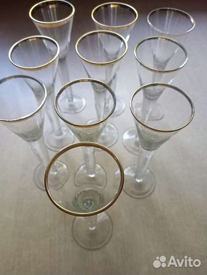 Фужеры рюмки Богемия СССР