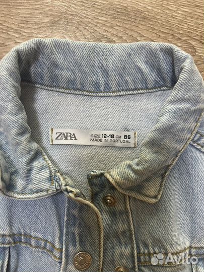 Джинсовая куртка на девочку zara 80-86