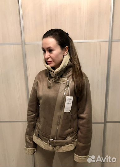 Куртка дубленка женская демисезонная новая L