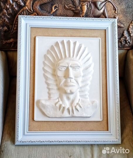 Барельеф панно Великий Вождь Майя Ацтеков