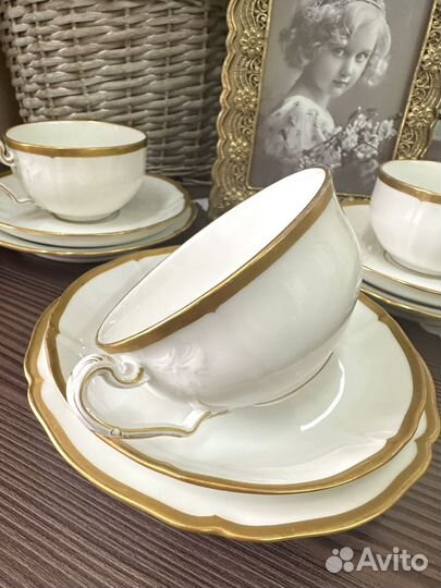 Чайное трио от немецкой мануфактуры KPM