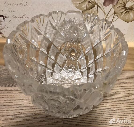 Хрустальная ваза СССР винтаж советская