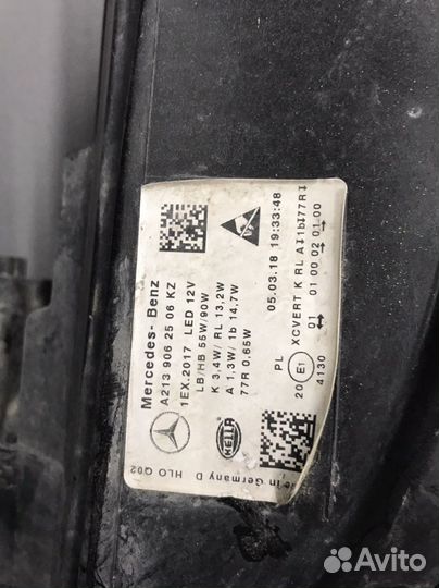 Фара левая мерседес 213 W213 Multibeam с дефектом