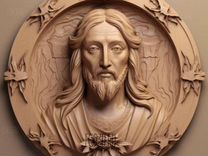 Резная икона "Иисус Христос" 9