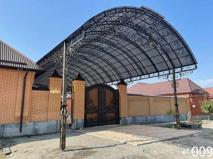Навесы из поликарбоната заборы ворота