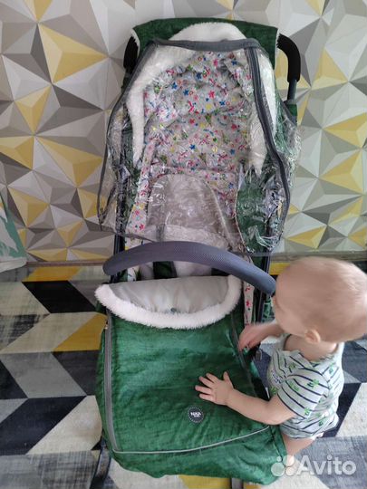 Детские санки коляска с колесами