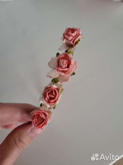 Ободок с цветами