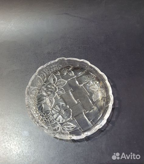 Ваза десертная стекло винтажная СССР