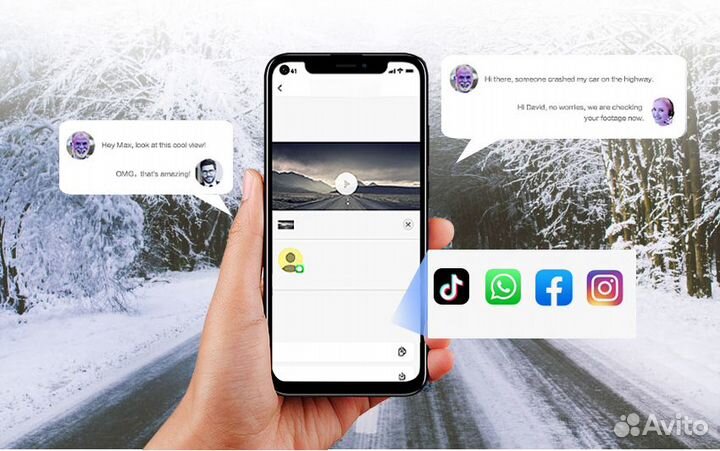 Видеорегистратор автомобильный full HD 1080P Wi-fi