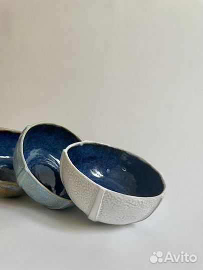 Тарелки из каменной массы керамика ручной работы