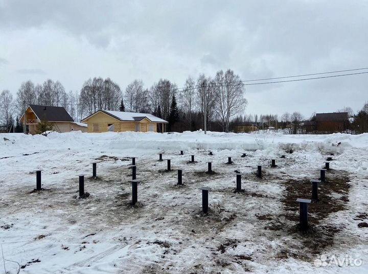 Винтовые сваи с монтажом