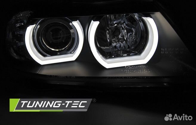 BMW E90/E91 05-08 Фары U-Type черные под ксенон