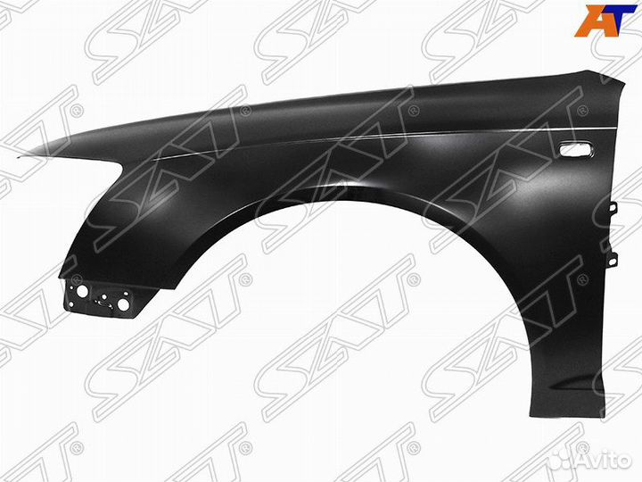 Крыло переднее audi A6 05-08 LH с отв. под повтори