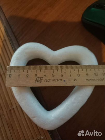 Набор пенопластовых сердечек