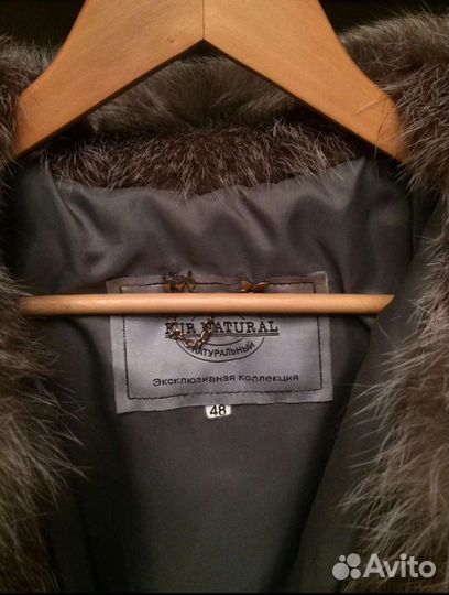 Шуба из нутрии с капюшоном