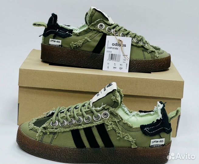 Кроссовки Adidas X Sftm Campus 80S, цвет Olive Люк