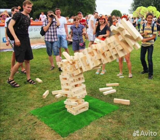 Аренда игра Дженга гигантская XL на мероприятие